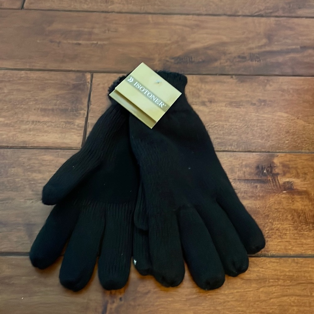 Isotoner new black gloves